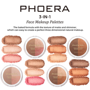PHOERA 3 in 1 MAKEUP PALETTE