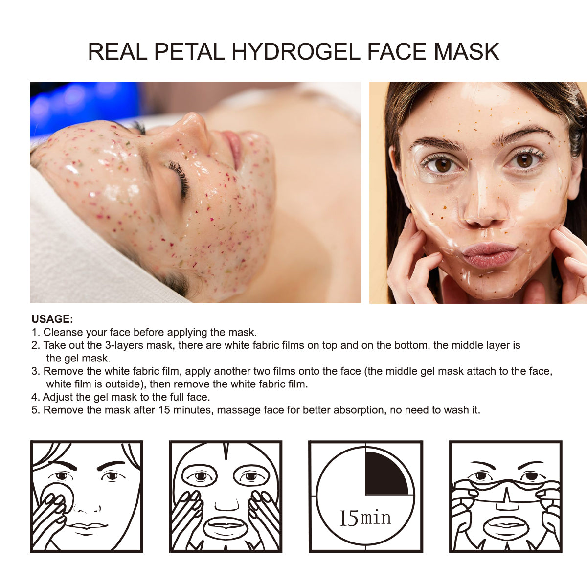 PHOERA Real Petal Hydrogel Face Sheet Mask