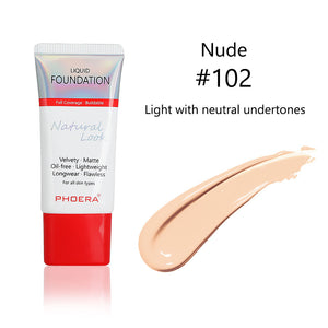 PHOERA Velvety Matte Cover Liquid Foundation