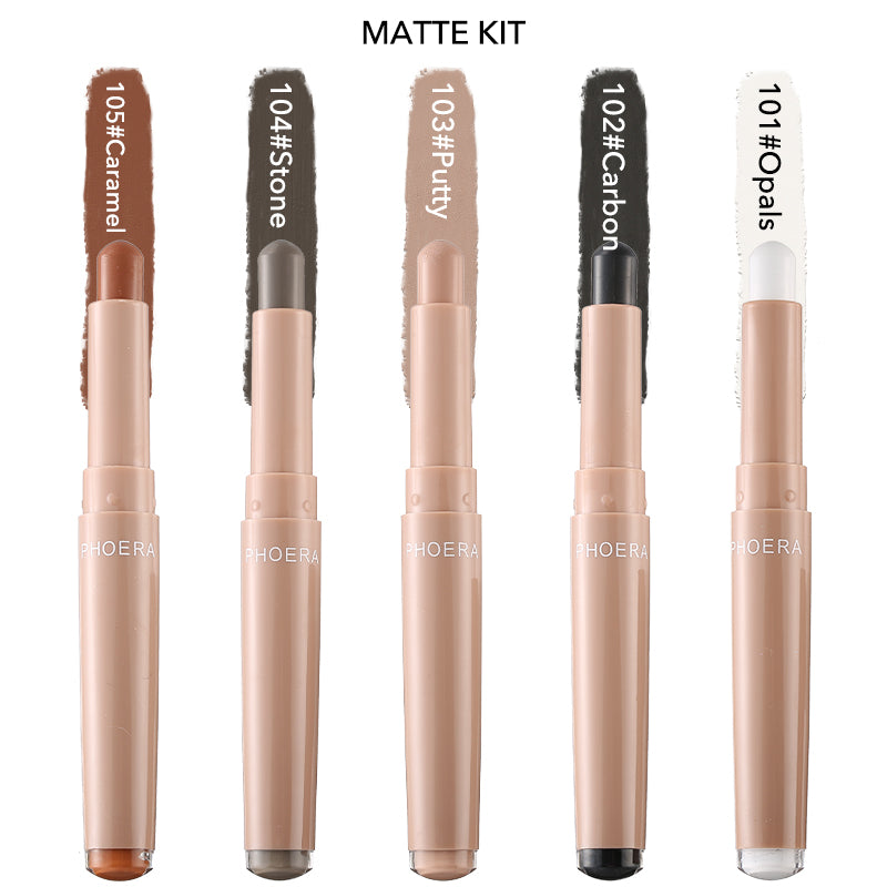 PHOERA Multi-use Eye & Lip Crayon Matte Set-5PCS