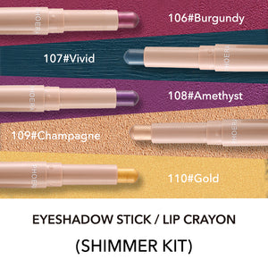 PHOERA Multi-use Eye & Lip Crayon Shimmer Set-5PCS