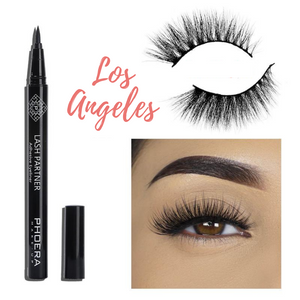 PHOERA 9D Synthetic Mink Lashes & Adhesive Eyeliner Kit