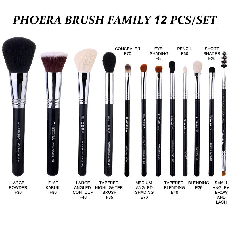 PHOERA BRUSH FAMILY 12 PCS/SET